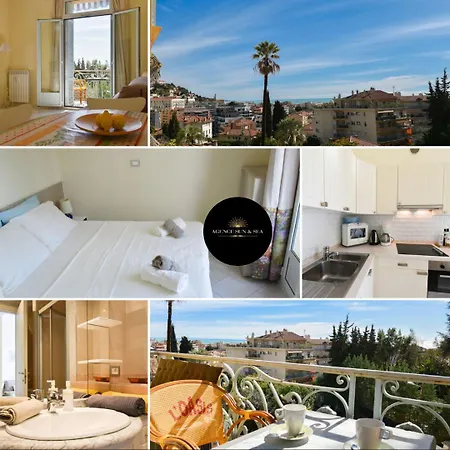 LE MONTFLEURI - Centre-Ville Parking privé Vue Mer Apartamento Menton